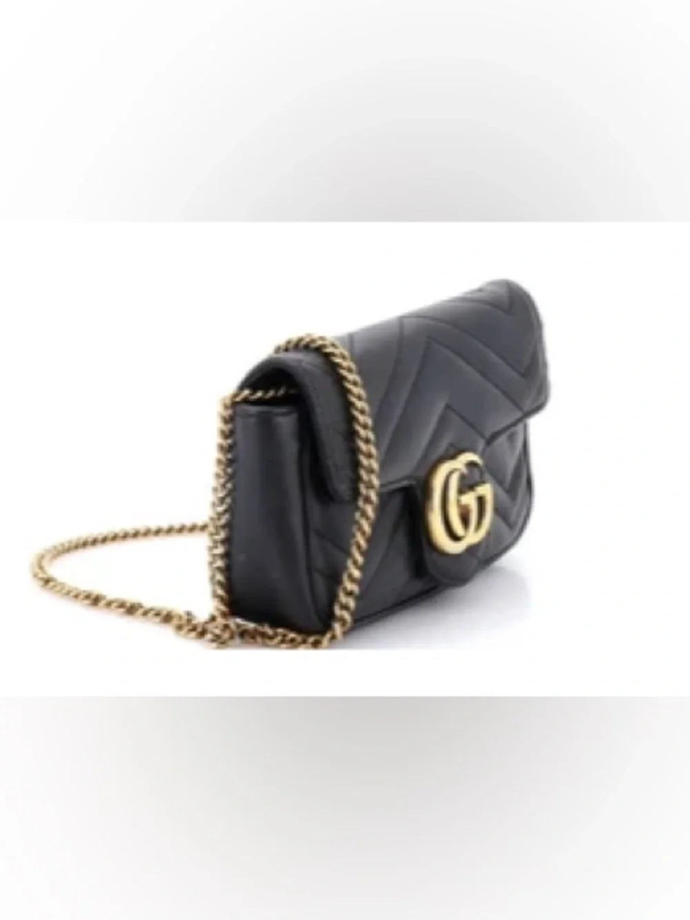 Gucci GG Marmont Flap Bag Matelasse Leather Super mini AUTHENTIC